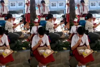 Nasi Kotak Yang Ada Belatungnya, Jadi Santapan Anak-anak Sekolah yang Bertugas sebagai Pagar Betis Pada KTT ASEAN Labuan Bajo