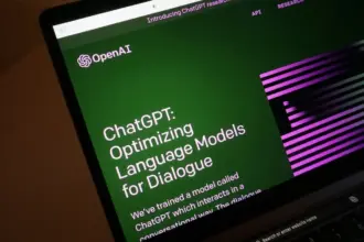a computer screen with a web page on it to illustrate OpenAI's new GPT-4o